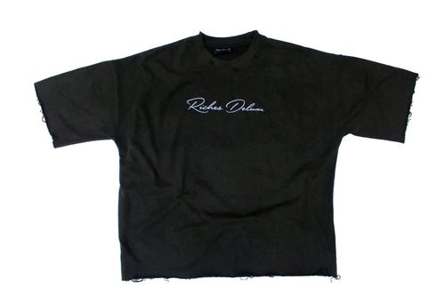 Riches Deluxe Signature Ash Wash Tee – Black