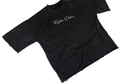 Riches Deluxe Signature Ash Wash Tee – Black