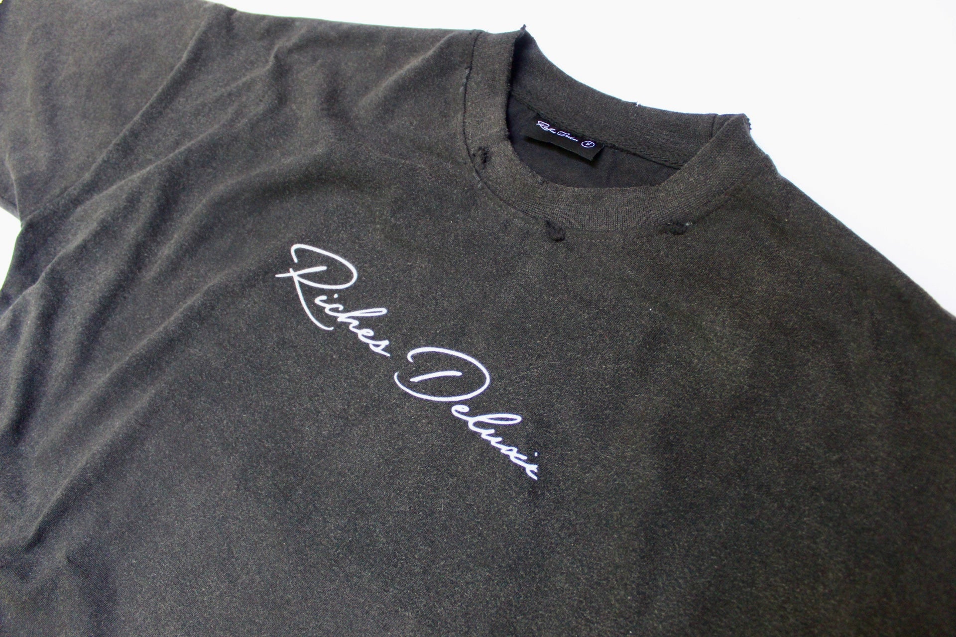 Riches Deluxe Signature Ash Wash Tee – Black