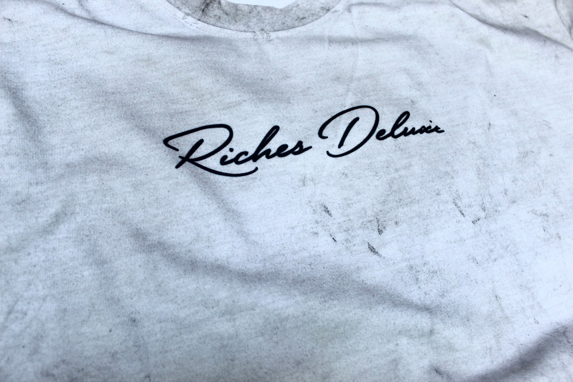 Riches Deluxe Signature Ash Wash Designer Tee – Black